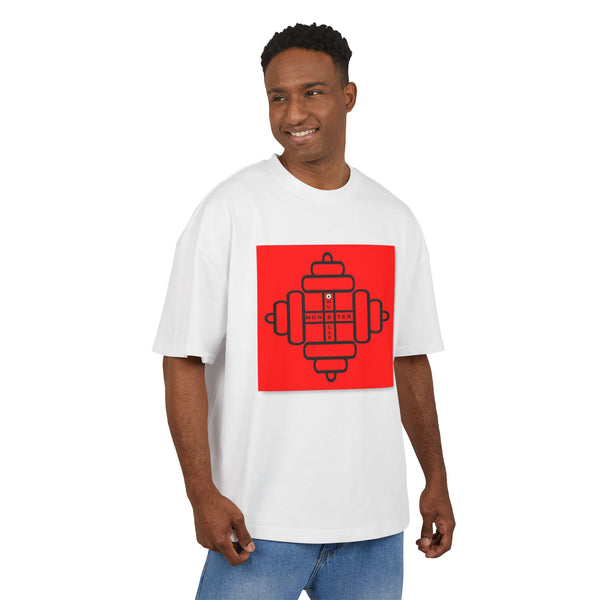 Unisex Box Tee with Bold Red Graphics