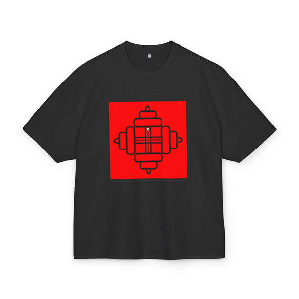 Unisex Box Tee with Bold Red Graphics